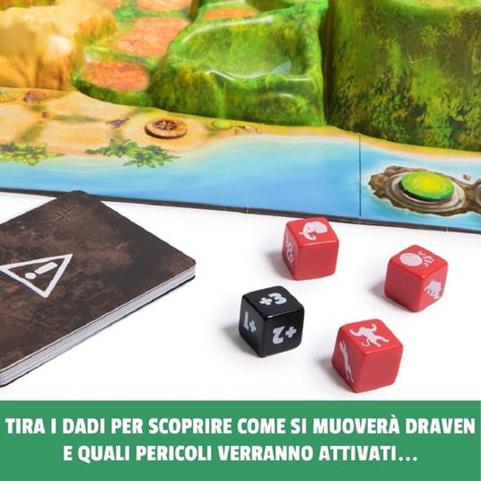 Spin Master Games Editrice Giochi, Jumanji Fuga Selvaggia, Isola 3D, da 2 a 4 Giocatori, 8+ Anni - 6