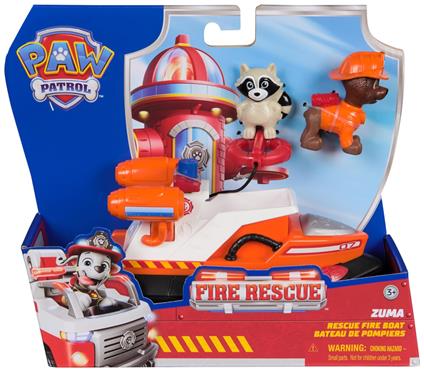 Veicolo Con 2 Personaggi Paw Patrol Barca Di Salvataggio Di Zuma  6072684