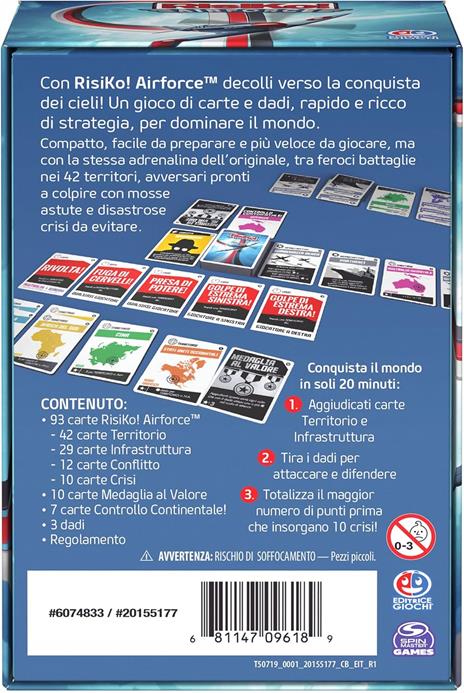 Spin Master Games RisiKo! Airforce, Gioco di Carte Strategico, 2-6 Giocatori, 10+ Anni - 5