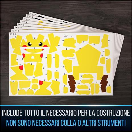 4D Build, Pokémon Pikachu, Kit di Modellismo 3D, Puzzle per Adulti, 201 pezzi, dai 12 Anni in su - 3