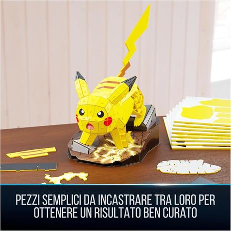 4D Build, Pokémon Pikachu, Kit di Modellismo 3D, Puzzle per Adulti, 201 pezzi, dai 12 Anni in su - 4