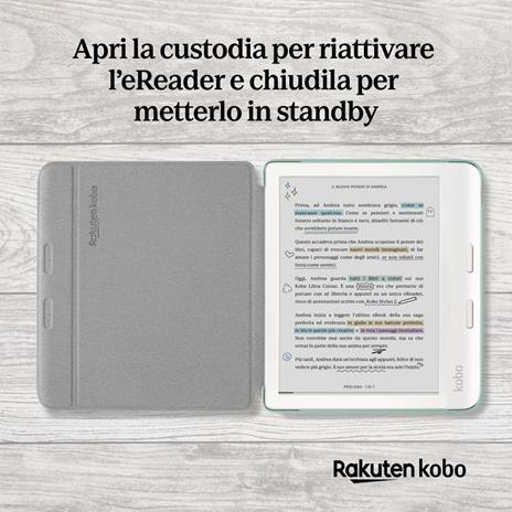 Custodia Kobo Basic SleepCover Libra Colour Verde erba - 2