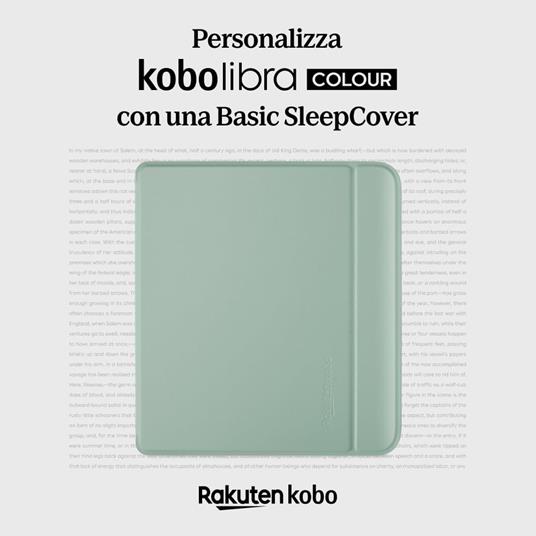 Custodia Kobo Basic SleepCover Libra Colour Verde erba - 4