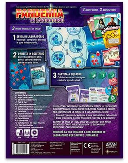 Pandemia - In Laboratorio - Esp. - ITA. Gioco da tavolo - 4