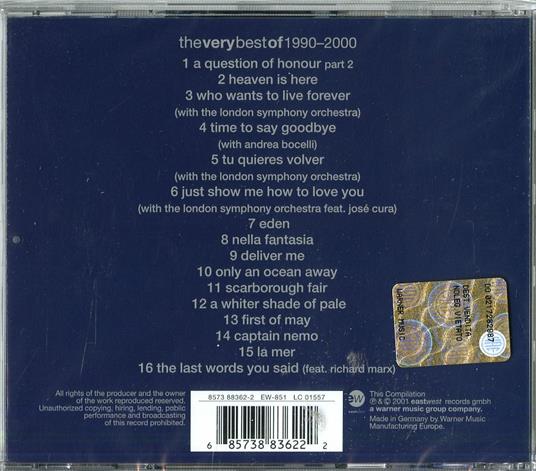 The Very Best of 1990-2000 - CD Audio di Sarah Brightman - 2