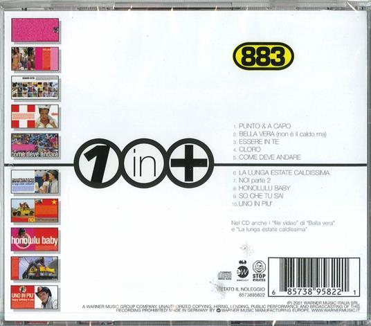 1 in + - CD Audio di 883 - 2