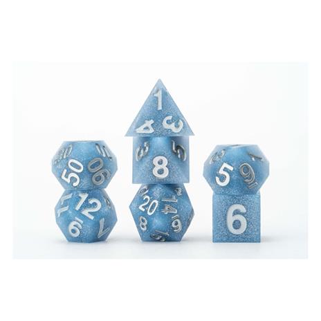 FanRoll - Sharp Edge Silicone Dice Set - Volcanic Soot (7)