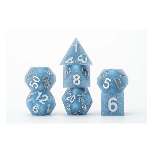 FanRoll - Sharp Edge Silicone Dice Set - Volcanic Soot (7)