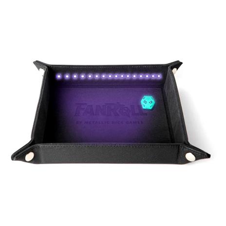 FanRoll - Shadowlight Folding Blacklight Dice Tray - Black
