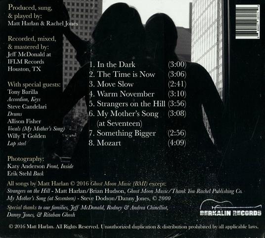 In the Dark - CD Audio di Matt Harlan,Rachel Jones - 2