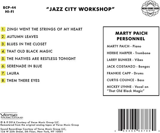 Jazz City Workshop - CD Audio di Paich - 2