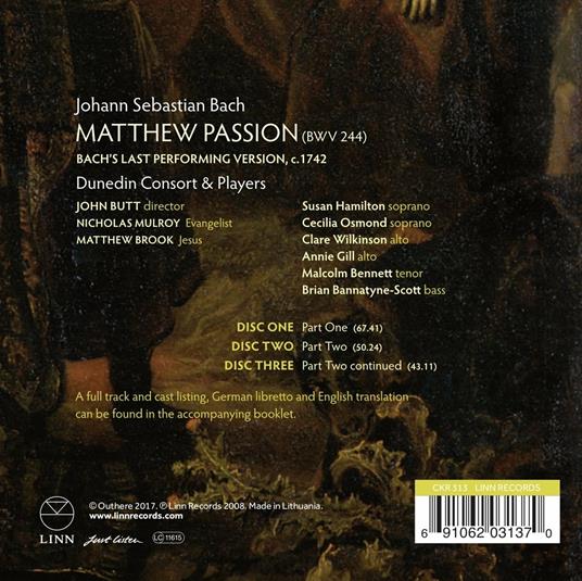 La Passione secondo Matteo - CD Audio di Johann Sebastian Bach,John Butt - 2