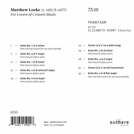 For Lovers of Consort Music - CD Audio di Matthew Locke - 2