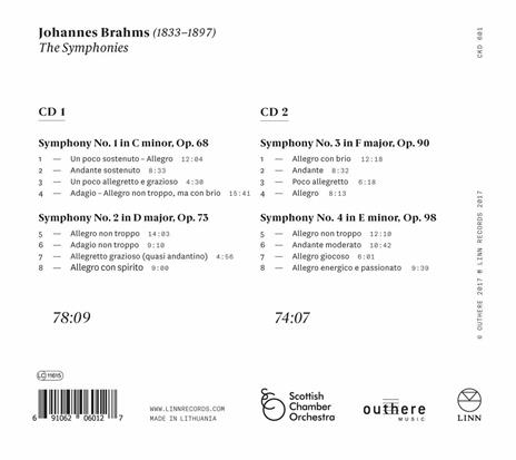 Sinfonie complete - CD Audio di Johannes Brahms,Scottish Chamber Orchestra,Robin Ticciati - 2