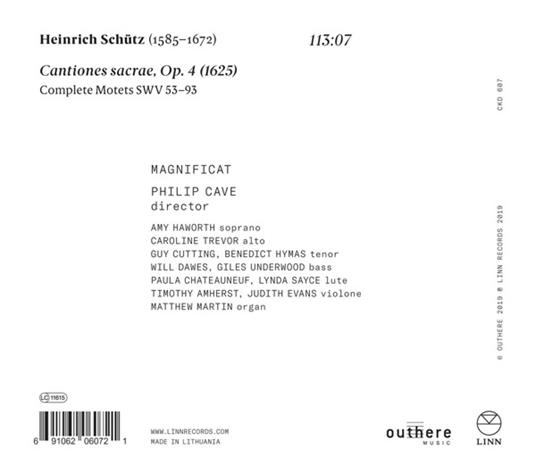 Cantiones Sacrae - CD Audio di Heinrich Schütz - 2