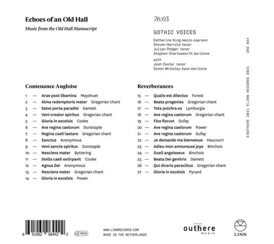 Echoes of an Old Hall - CD Audio di Gothic Voices - 2