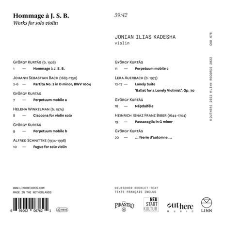 Hommage à Johann Sebastian Bach - CD Audio di Johann Sebastian Bach,Jonian-Ilias Kadesha - 2