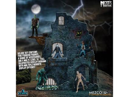 Mezco''s Monsters 5 Points Action Figures Tower Of Fear Deluxe Set 9 Cm Mezco Toys