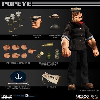 Popeye - Braccio Di Ferro Cloth One:12 Action Figure