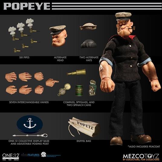 Popeye - Braccio Di Ferro Cloth One:12 Action Figure
