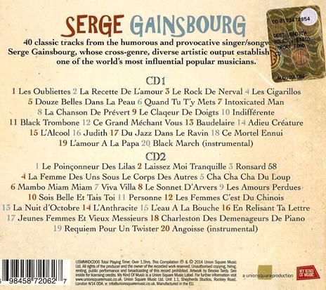40 Classic Chansons Françaises - CD Audio di Serge Gainsbourg - 2