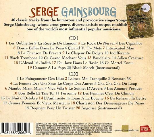 40 Classic Chansons Françaises - CD Audio di Serge Gainsbourg - 2