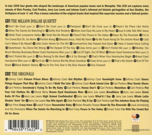 Million Dollar Quartet. The Legendary Sessions - CD Audio di Johnny Cash,Elvis Presley,Jerry Lee Lewis,Carl Perkins - 2