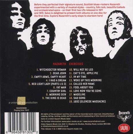 Nazareth - Excercises - CD Audio di Nazareth - 2