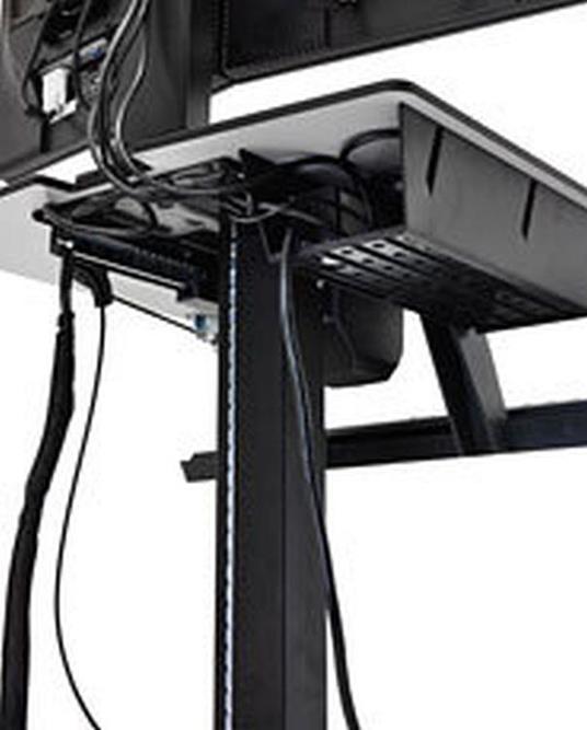 Ergotron WorkFit-C, Single HD Sit-Stand Workstation Nero, Grigio Carrello multimediale - 3