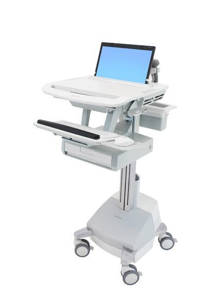 Ergotron StyleView Carrello multimediale Alluminio, Grigio, Bianco Computer portatile