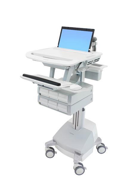 Ergotron StyleView Carrello multimediale Alluminio, Grigio, Bianco Computer portatile