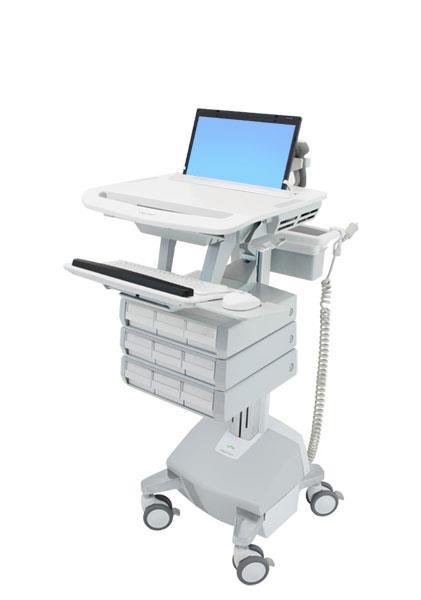 Ergotron StyleView Carrello multimediale Alluminio, Grigio, Bianco Computer portatile
