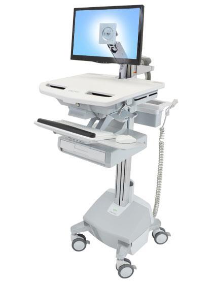 Ergotron StyleView Carrello multimediale Alluminio, Grigio, Bianco Pannello piatto