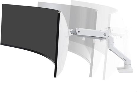 Ergotron HX Series 45-647-216 supporto da tavolo per Tv a schermo piatto 124,5 cm (49") Morsa Bianco - 3