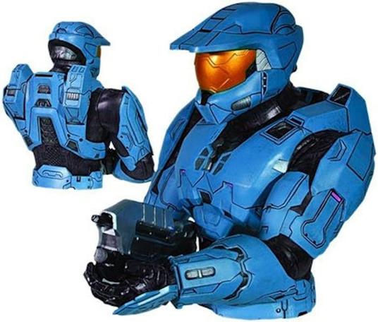 Diamond Select Halo Blue Spartan Mark Iv Bust Coin Bank Exclusive Salvadanio - 4