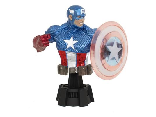 Marvel Comics Busto 1/7 Captain America (holo Shield) Sdcc 2023 Esclusiva 15 Cm Diamond Select