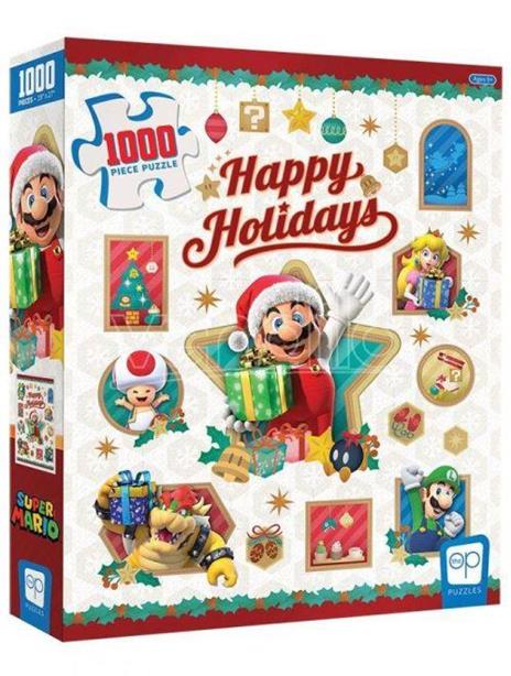 Super Mario Jigsaw Puzzle Happy Holidays (1000 Pieces) USAopoly