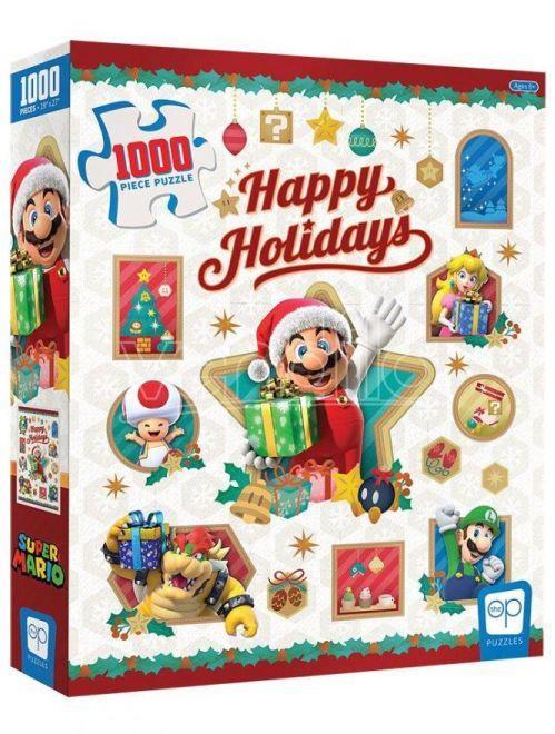 Super Mario Jigsaw Puzzle Happy Holidays (1000 Pieces) USAopoly - 2