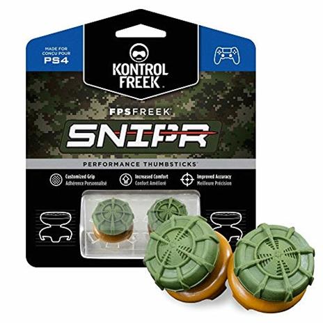 KontrolFreek FPS Freek® SNIPR per PlayStation 4 (PS4) e PlayStation 5 (PS5)  2 Performance Thumbsticks  2 Alti Convessi  Verde