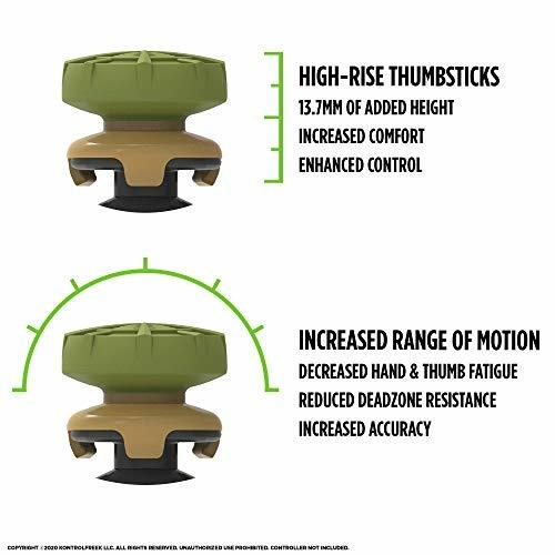 KontrolFreek FPS Freek® SNIPR per PlayStation 4 (PS4) e PlayStation 5 (PS5)  2 Performance Thumbsticks  2 Alti Convessi  Verde - 5