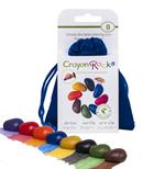 Crayon Rocks 8 pietre colorate in un sacchetto di velluto