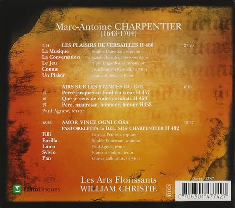 Les Plaisirs de Versailles - CD Audio di Marc-Antoine Charpentier,William Christie,Les Arts Florissants - 2