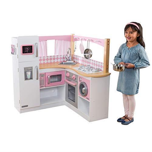 KidKraft Grand Gourmet Cucina Giocattolo ad Angolo, Colore Rosa e Bianco, 53185 - 2