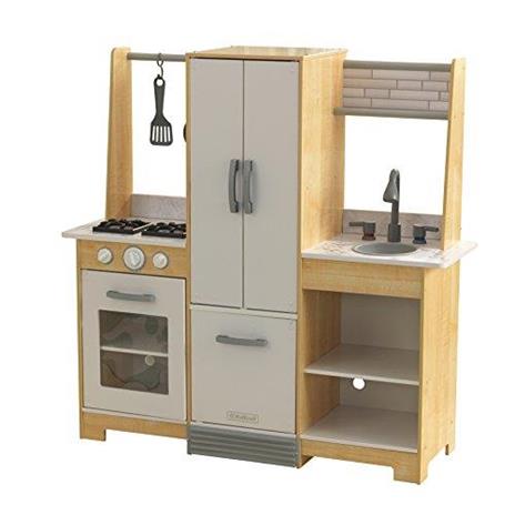 KidKraft 53423 Cucina giocattolo in legno per bambini Modern Day con EZ Kraft Assembly™ con accessori di gioco inclusi