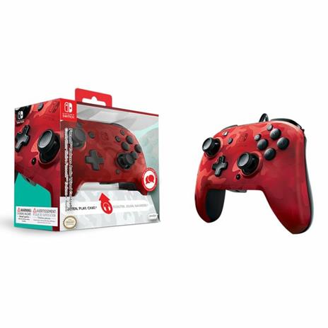 PDP Faceoff Deluxe+ Audio Mimetico, Rosso USB Gamepad Analogico/Digitale Nintendo Switch - 3