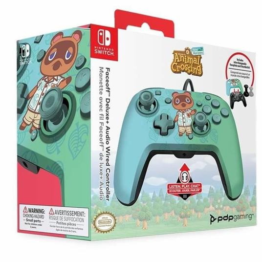 Controller cablato - PDP - Faceoff Deluxe - Animal Crossing: Tom Nook - Switch - 2