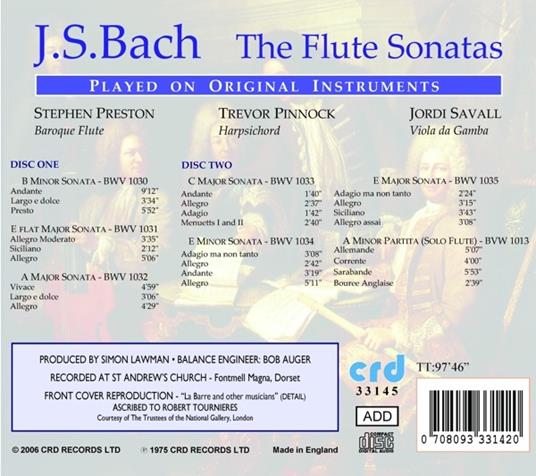 Sonate per Flauto - CD Audio di Johann Sebastian Bach - 2