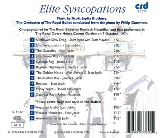 Elite Syncopations. Ballet - CD Audio di Scott Joplin - 2