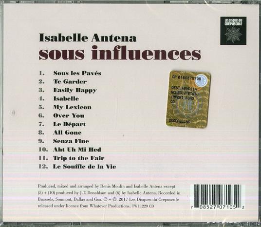 Sous Influences - CD Audio di Isabelle Antena - 2