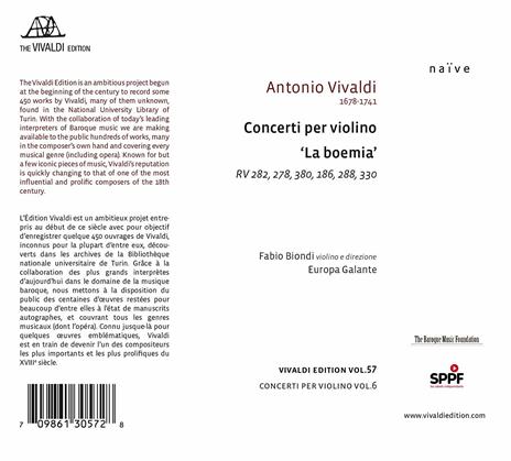 Concerti per violino VI - CD Audio di Antonio Vivaldi,Fabio Biondi,Europa Galante - 2